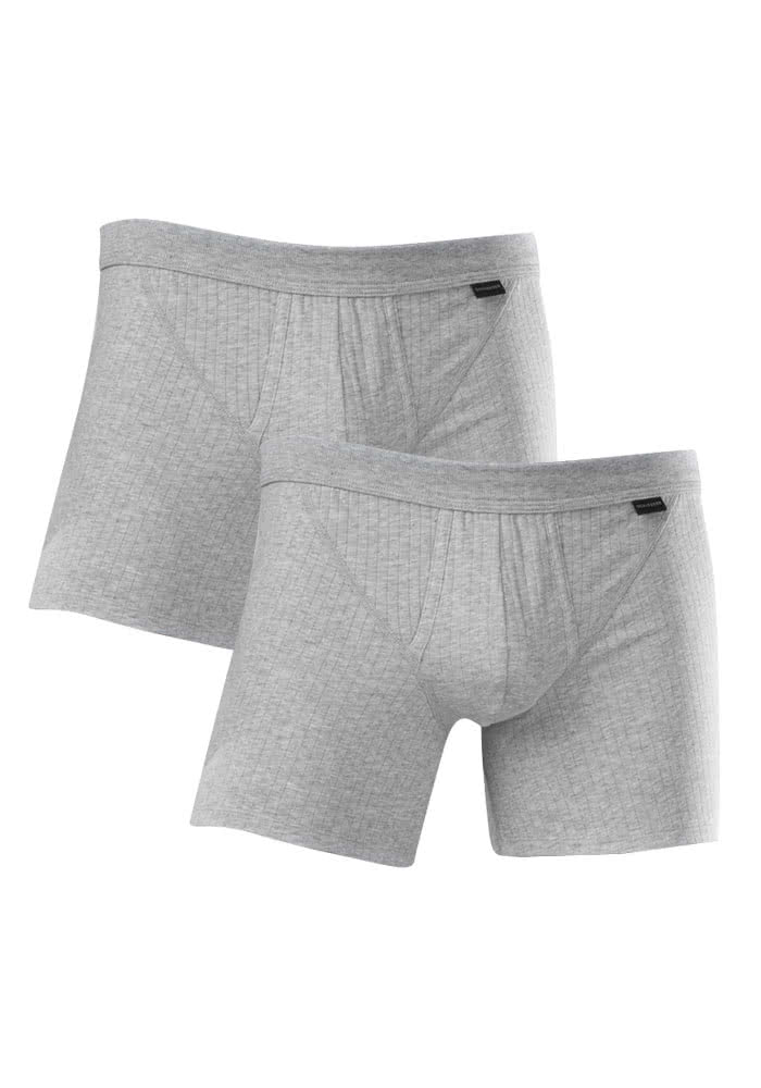 SCHIESSER Shorts Essentials Authentic Doppelpack mittelgrau