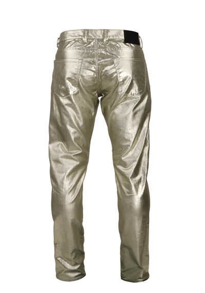 ALBERTO Slim Fit Hose 5 Pocket Glanz gold