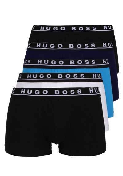 BOSS Boxer Trunk TRUNK 5P 5er-Pack Logo-Gummibund türkis/weiß/blau