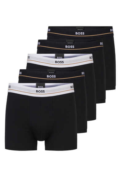 BOSS Boxershorts/Trunk 5er-Pack Logo-Gummibund schwarz