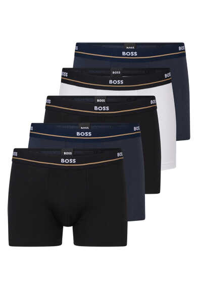 BOSS Boxershorts/Tunk 5er-Pack Logo-Gummibund schwarz/navy/weiß