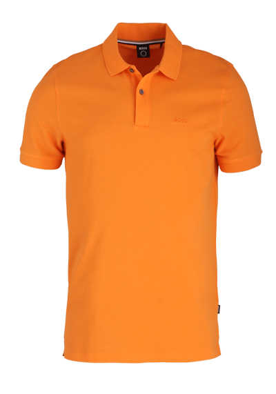 BOSS Kurzarm Poloshirt PALLAS Polokragen Logo-Stick orange