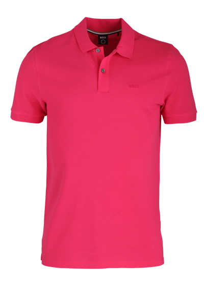 BOSS Kurzarm Poloshirt PALLAS Polokragen Logo-Stick pink