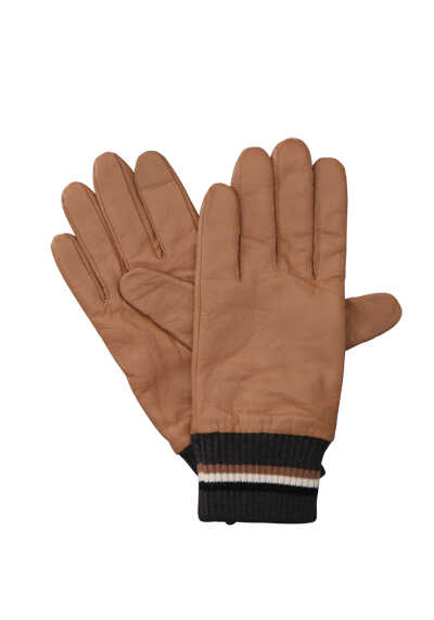 Accessoires Handschuhe Fingerhandschuhe Camel Braun Gr LEDER Handschuhe butterweich 8 