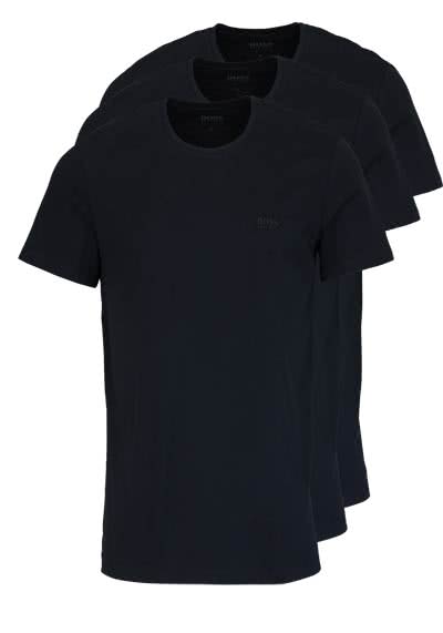 BOSS Regular Fit Kurzarm T-Shirt Rundhals 3er Pack schwarz