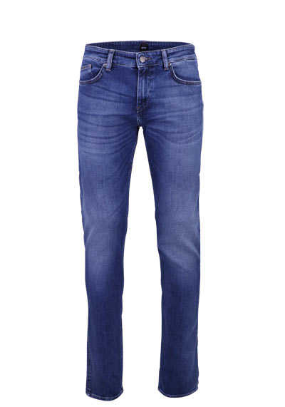 BOSS Slim Fit Jeans DELAWARE3 Used 5 Pocket Stretch mittelblau