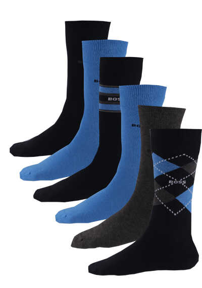 BOSS Socken GIFT SET 6er Pack navy/anthrazit/blau