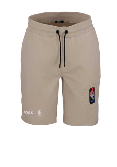 BOSS Sweatpants SLAM NBA Gummibund Logo-Prägung beige