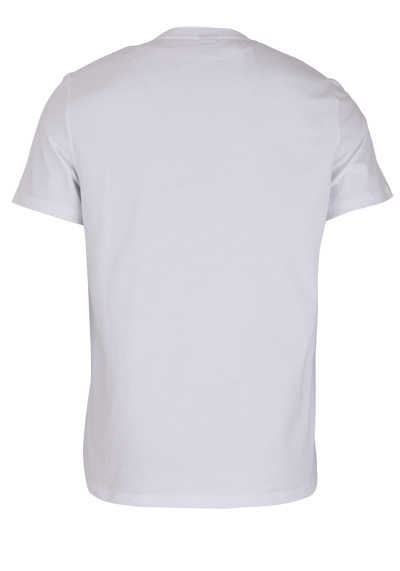 BOSS Kurzarm T-Shirt T-SHIRT RN Rundhals Front-Logo-Print weiß