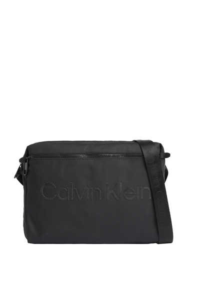 CALVIN KLEIN Laptoptasche Reißverschluss verstellbarer Schulterriemen Logo schwarz
