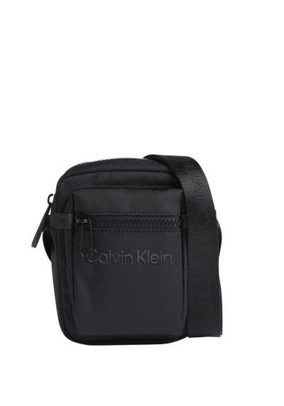 CALVIN KLEIN Mini Bag Reißverschluss Logo gummiert schwarz