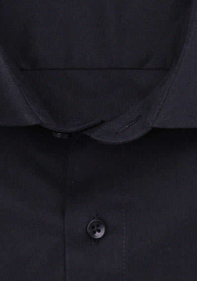 CASAMODA Modern Fit Hemd extra langer Arm New Kent Kragen schwarz