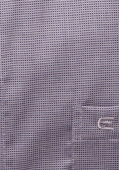 CASAMODA Modern Fit Hemd Langarm New Kent Kragen Struktur nachtblau