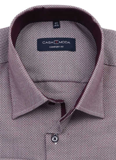 CASAMODA Comfort Fit Businesshemd Langarm New Kent Kragen bügelfrei rot