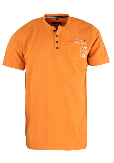 CASAMODA Shirt Halbarm geknöpfter Kragen Jersey Druck orange preisreduziert