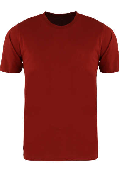 CASAMODA T-Shirt mit Rundhals reine Baumwolle mittelrot preisreduziert