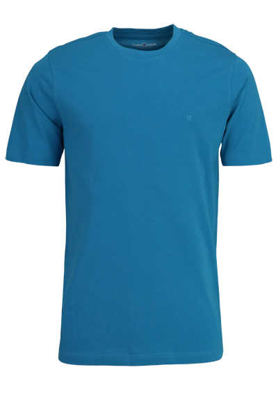 CASAMODA T-Shirt mit Rundhals reine Baumwolle wasserblau