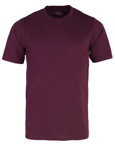 CASAMODA T-Shirt mit Rundhals reine Baumwolle weinrot preisreduziert