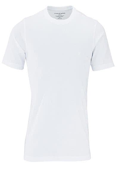 CASAMODA T-Shirt mit Rundhals reine Baumwolle weiß