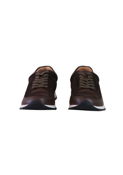 DIGEL Sneaker DIGEL Schnürer Materialmix Leder dunkelbraun