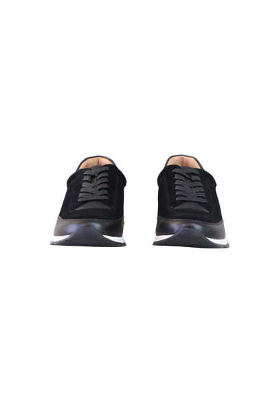 DIGEL Sneaker DIGEL Schnürer Materialmix Leder schwarz