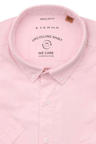 ETERNA Regular Fit Hemd Halbarm Button Down Kragen rosa