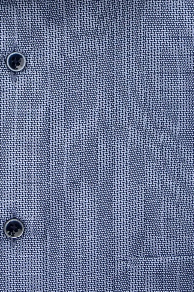 ETERNA Modern Fit Hemd Halbarm New Kent Kragen Struktur blau