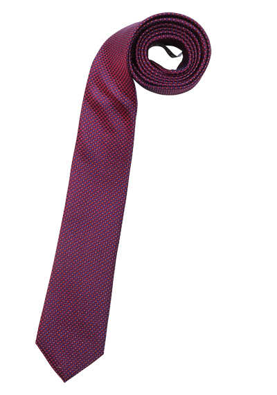 ETERNA Krawatte aus reiner Seide 6 cm breit Muster dunkelrot