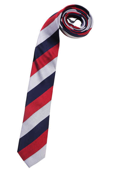 ETERNA Krawatte aus reiner Seide 6 cm breit Streifen rot