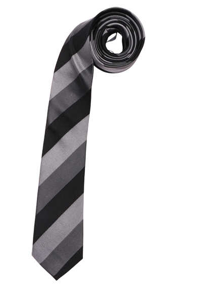 ETERNA Krawatte aus reiner Seide 6 cm breit Streifen schwarz