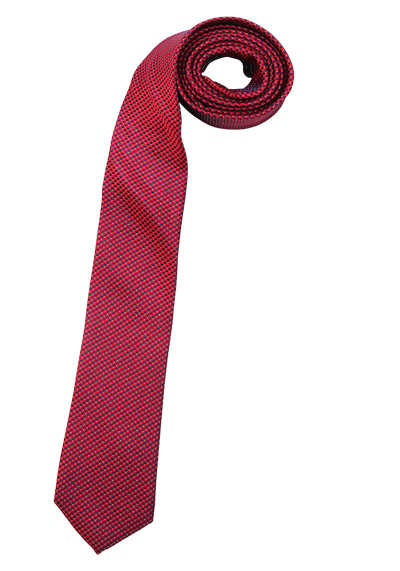 ETERNA Krawatte aus reiner Seide 6 cm breit Struktur Muster rot