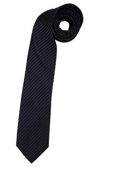 ETERNA Krawatte aus reiner Seide 7,5 cm breit Streifen schwarz