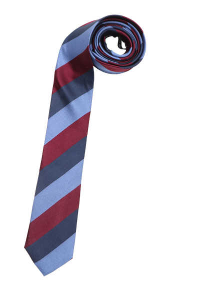 ETERNA Krawatte aus reiner Seide Streifen dunkelrot