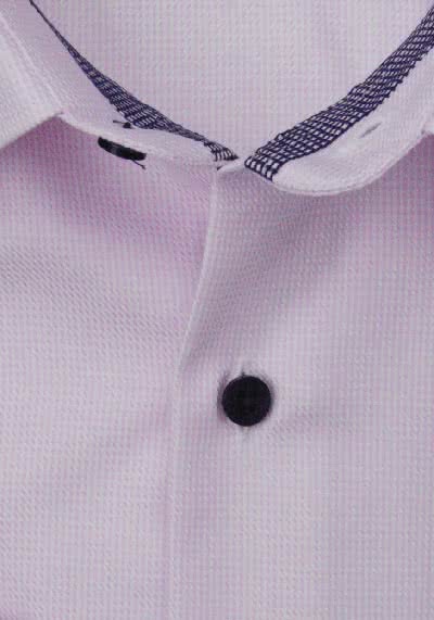 ETERNA Modern Fit Hemd Langarm New Kent Kragen Twill Streifen rosa