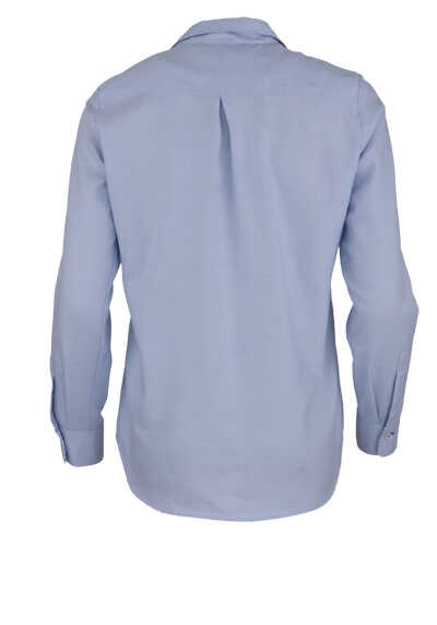 ETERNA Modern Fit Bluse Langarm Hemdkragen geknöpft blau
