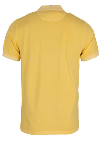 GANT Kurzarm Poloshirt Polokragen geknöpft Logo-Stick gelb