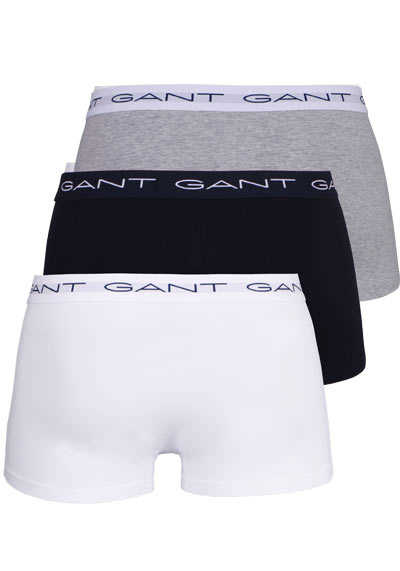 GANT Boxershorts Logoschriftzug 3er Pack weiß/grau/schwarz