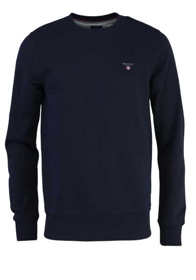 GANT Langarm Sweatshirt Rundhals Logo-Stick nachtblau