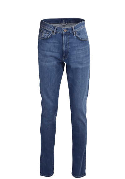 GANT Slim Fit Jeans 5 Pocket Used mittelblau