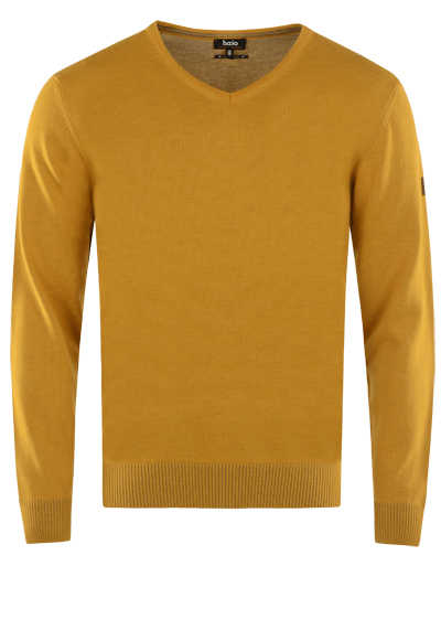 HAJO Pullover V-Ausschnitt Smart Relaxx Langarm gelb
