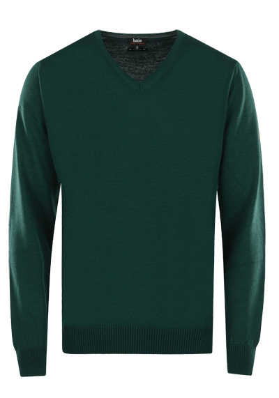 HAJO Pullover V-Ausschnitt Smart Relaxx Langarm grün
