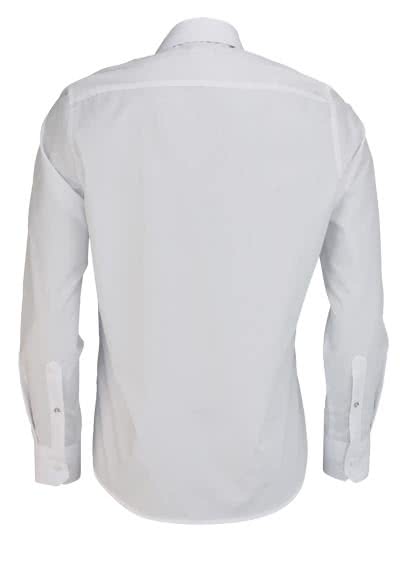 HATICO Modern Fit Hemd Langarm mit Brusttasche weiß