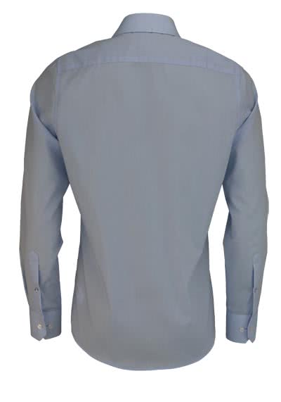 HATICO Modern Fit Hemd Langarm mit Brusttasche blau