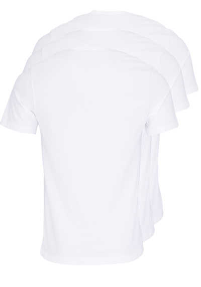 BOSS Regular Fit Kurzarm T-Shirt V-Ausschnitt 3er Pack weiß