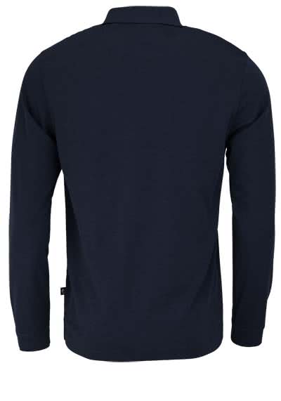 HAJO Softshirt Polo geknöpft Langarm Brusttasche schwarz