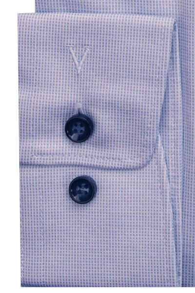 MARVELIS Modern Fit Hemd extra langer Arm Haifischkragen Jersey hellblau