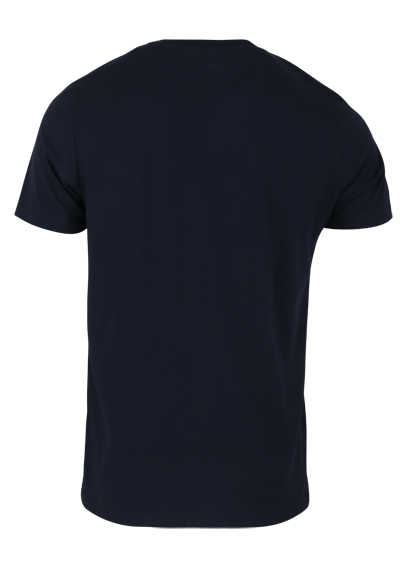 MARVELIS T-Shirt Halbarm Rundhals Weihnachtskollektion Frontprint navy