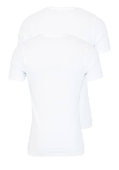 MARVELIS Body Fit T-Shirt Doppelpack Rundhals weiß