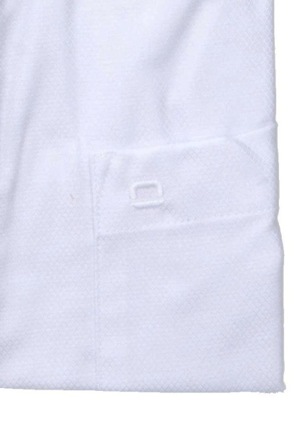 OLYMP Luxor comfort fit Hemd extra langer Arm New Kent Kragen Struktur weiß