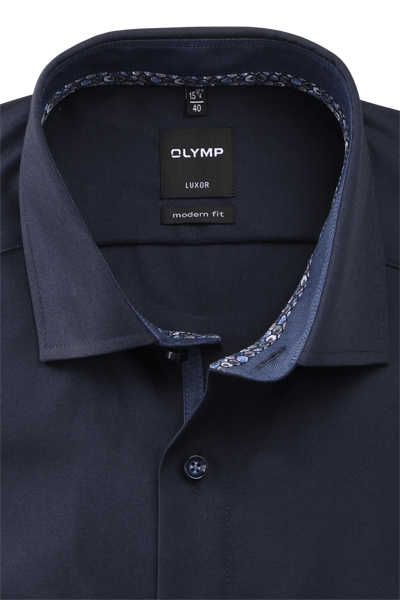OLYMP Luxor modern fit GREEN CHOICE Hemd extra langer Arm nachtblau